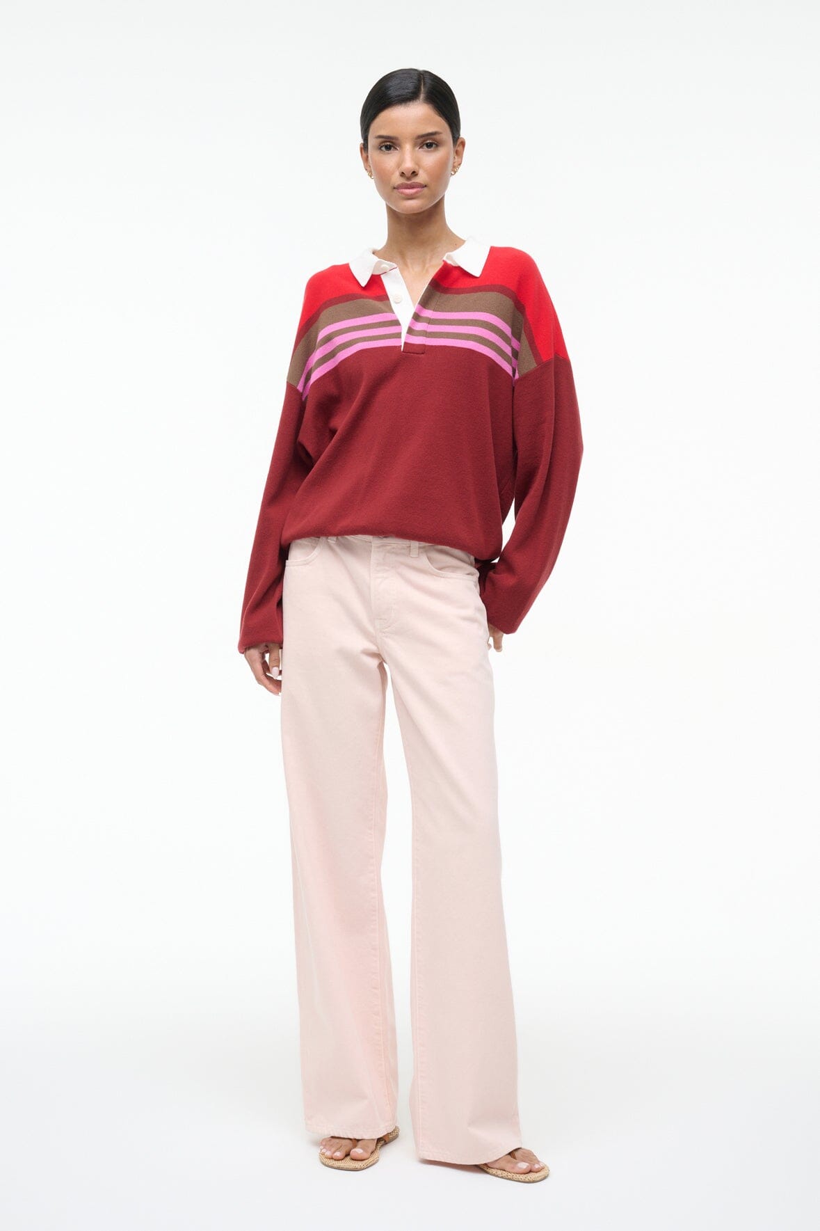 STAUD Sale Sail Top Cardinal Multi Stripe