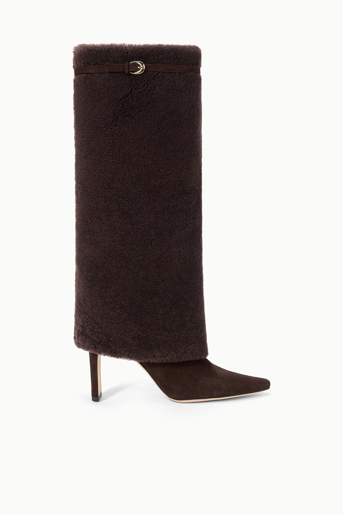 STAUD Sale Wally Foldover High Heel Boot Espresso
