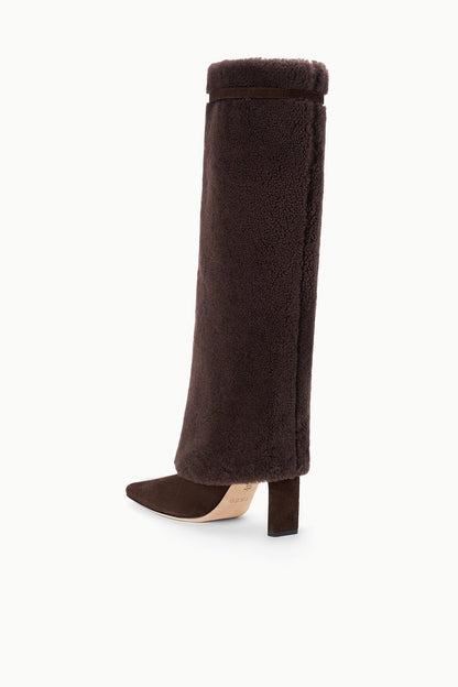 STAUD Sale Wally Foldover High Heel Boot Espresso