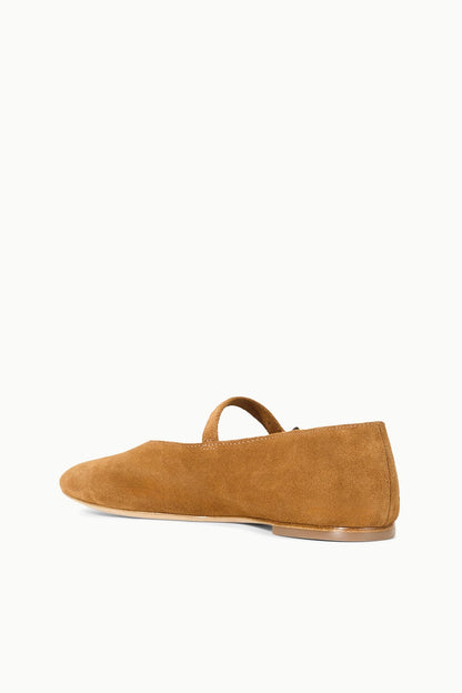 STAUD Sale Alba Mary Jane Ballet Flat Tan