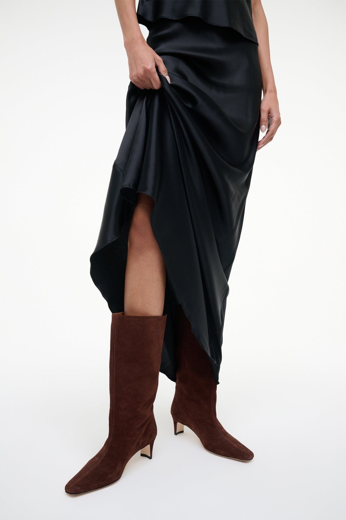 STAUD Sale Midcalf Wally Boot Mahogany