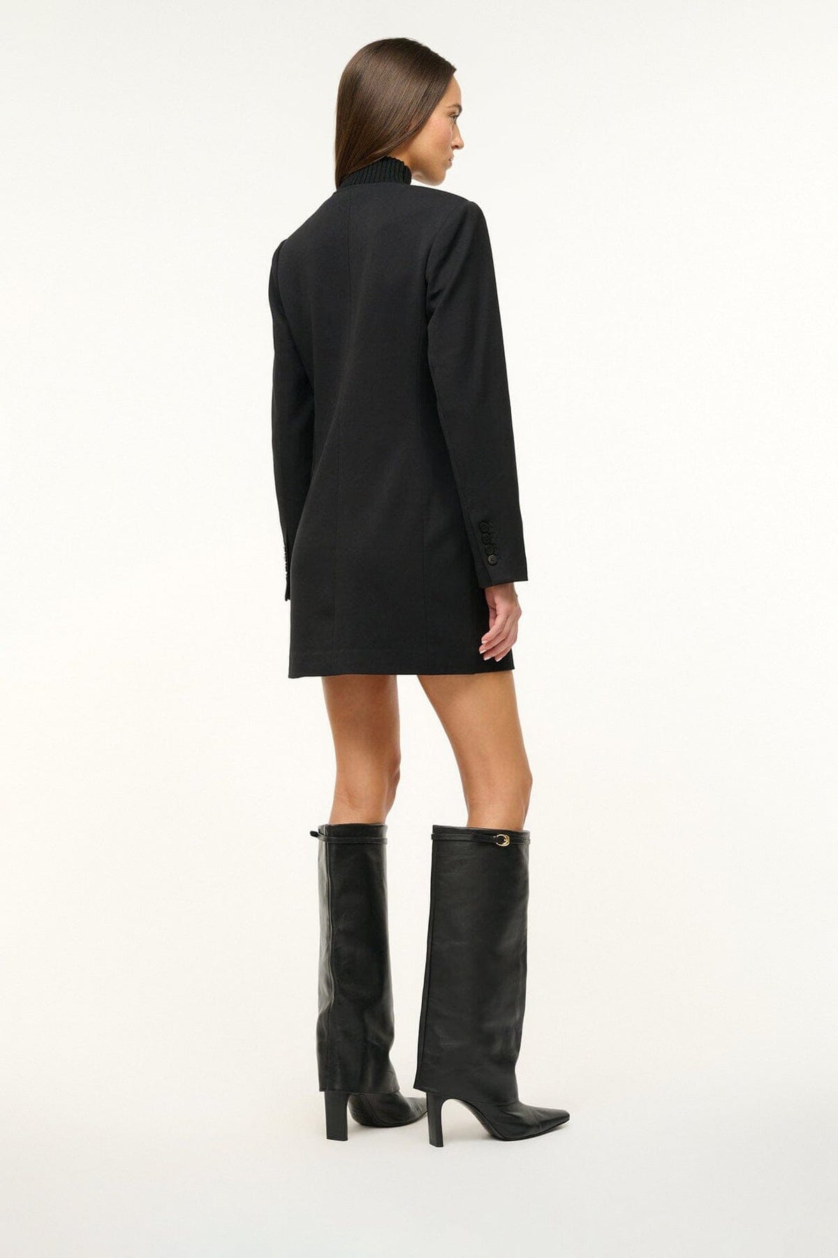 STAUD Sale Wally Foldover High Heel Boot Black