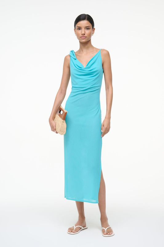 STAUD Sale Vienna Dress Teal