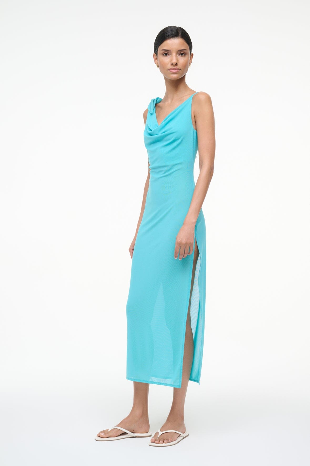 STAUD Sale Vienna Dress Teal