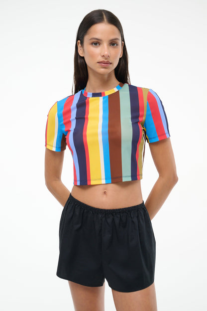 STAUD Sale Fernanda Coverup Top Market Stripe