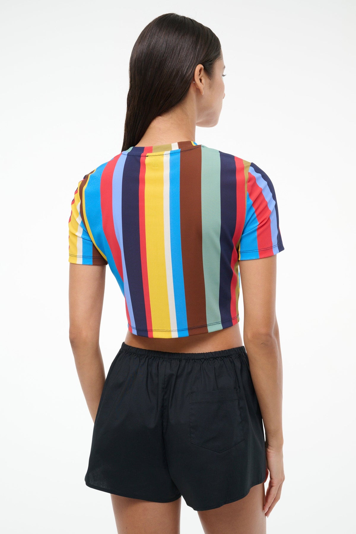 STAUD Sale Fernanda Coverup Top Market Stripe