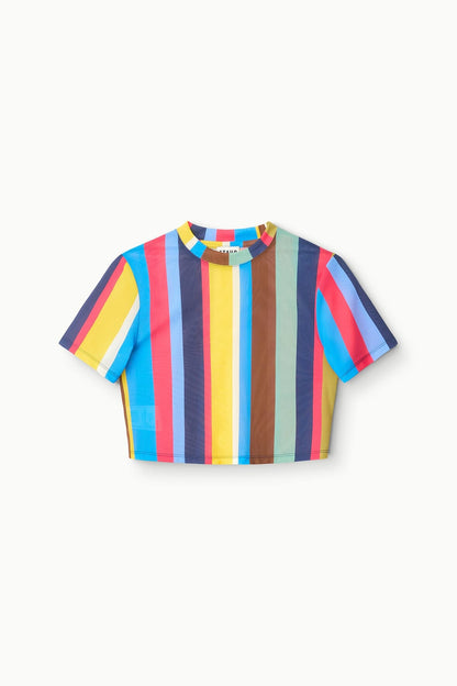 STAUD Sale Fernanda Coverup Top Market Stripe
