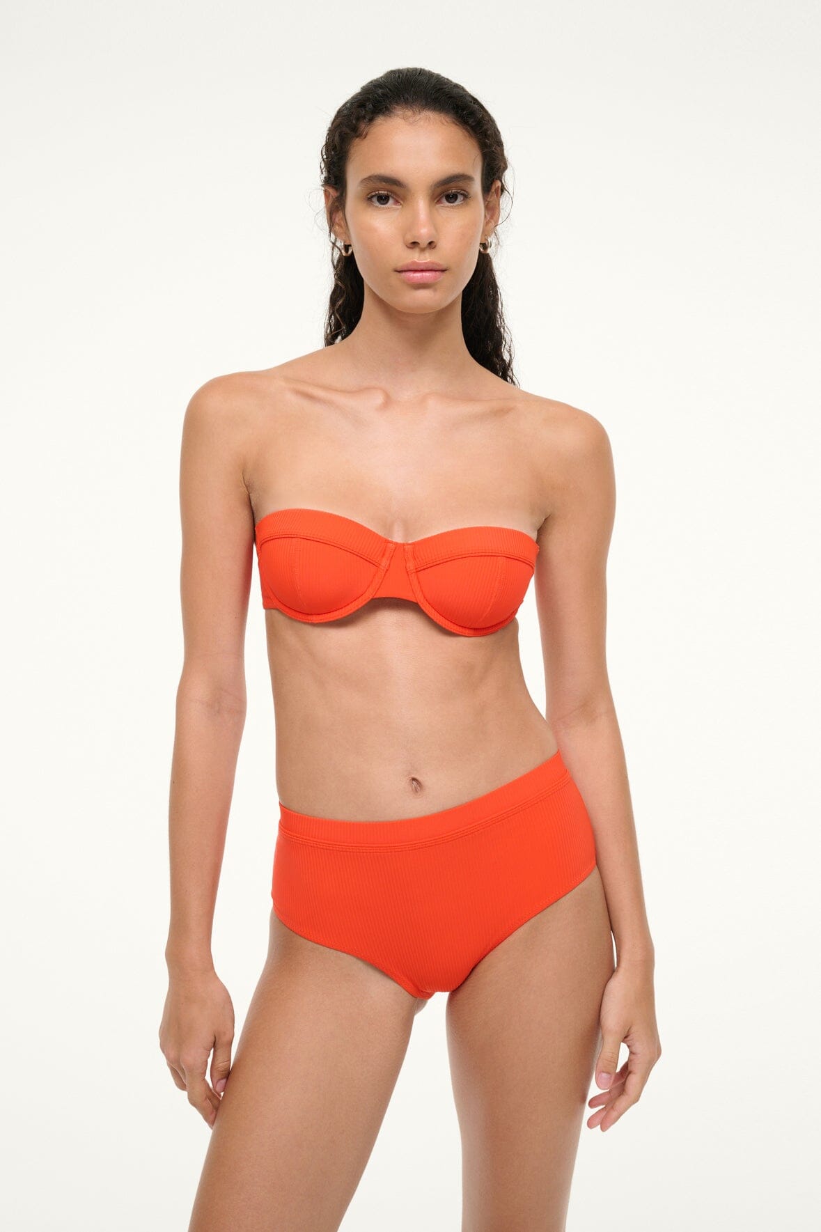 STAUD Sale Jo Balconette Bikini Top Cayenne