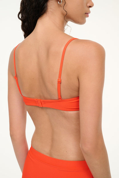 STAUD Sale Jo Balconette Bikini Top Cayenne