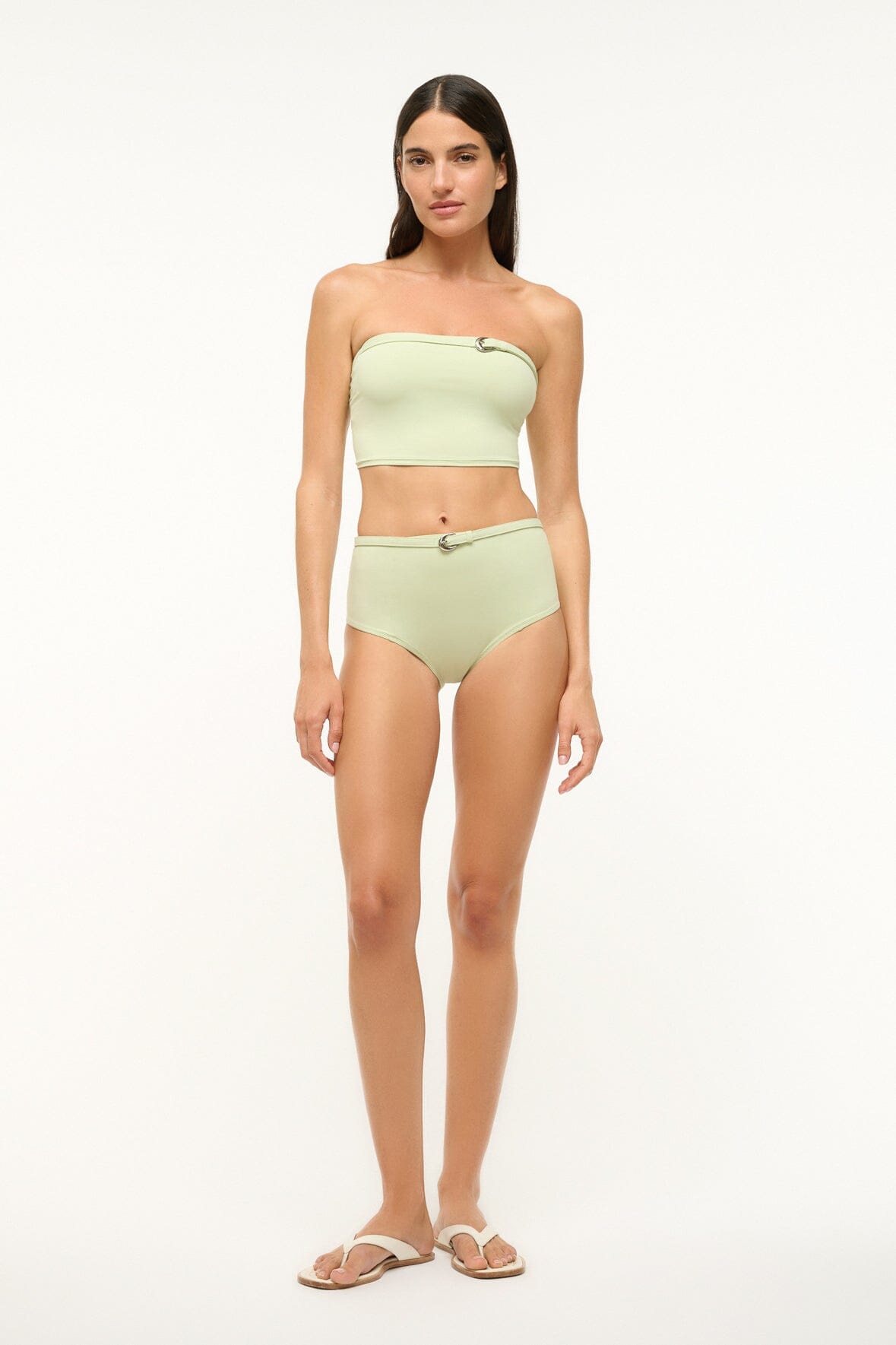 STAUD Sale Belted Wailea Bikini Bottom Pale Jade