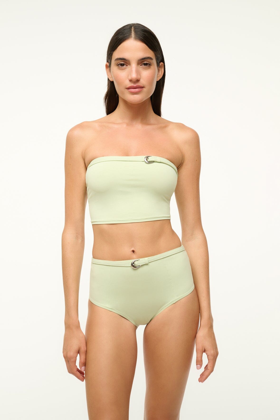 STAUD Sale Belted Wailea Bikini Bottom Pale Jade