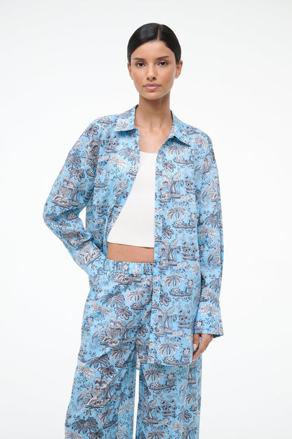 STAUD Sale Sandbar Top Sky Toile