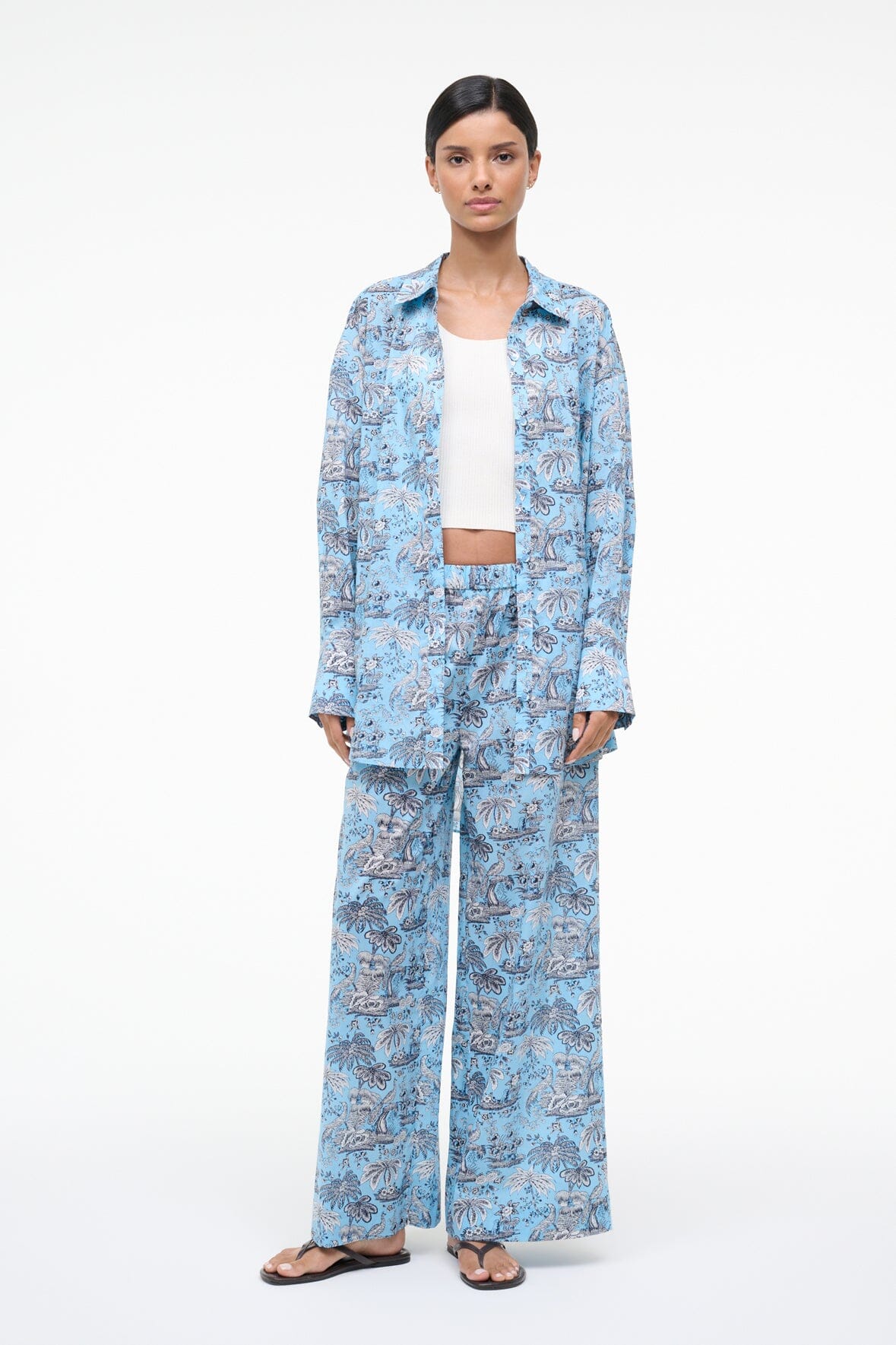 STAUD Sale Sandbar Top Sky Toile
