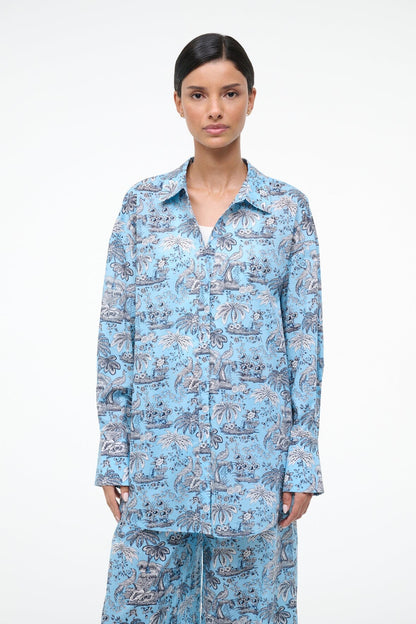 STAUD Sale Sandbar Top Sky Toile