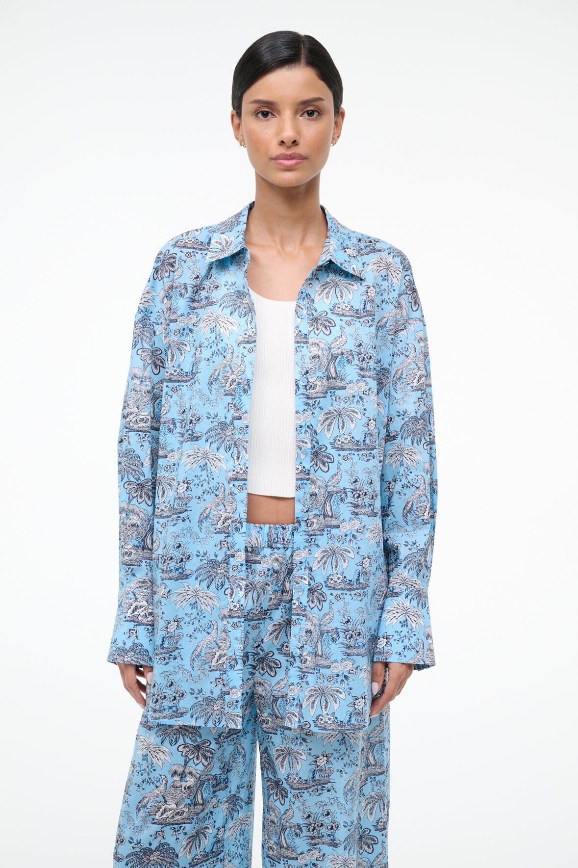 STAUD Sale Sandbar Top Sky Toile