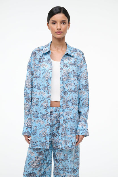 STAUD Sale Sandbar Top Sky Toile