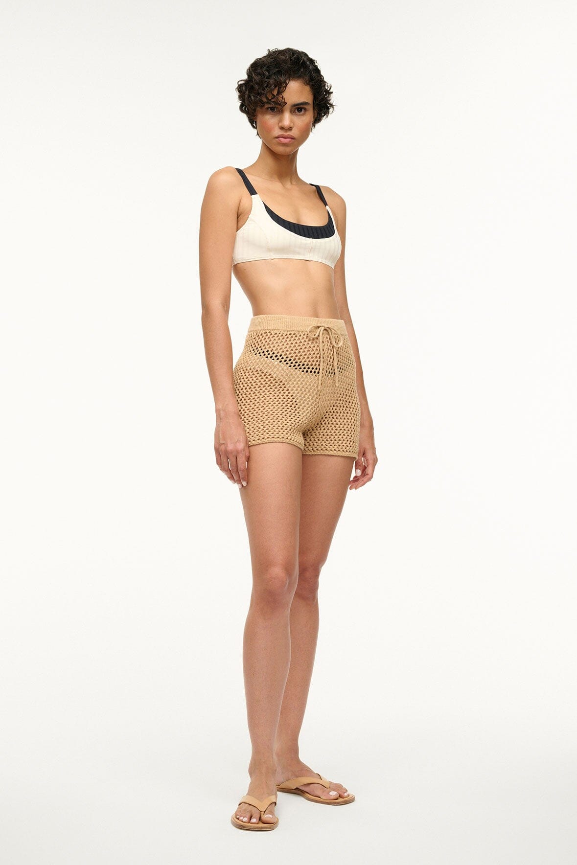 STAUD Sale Savoca Coverup Short Natural