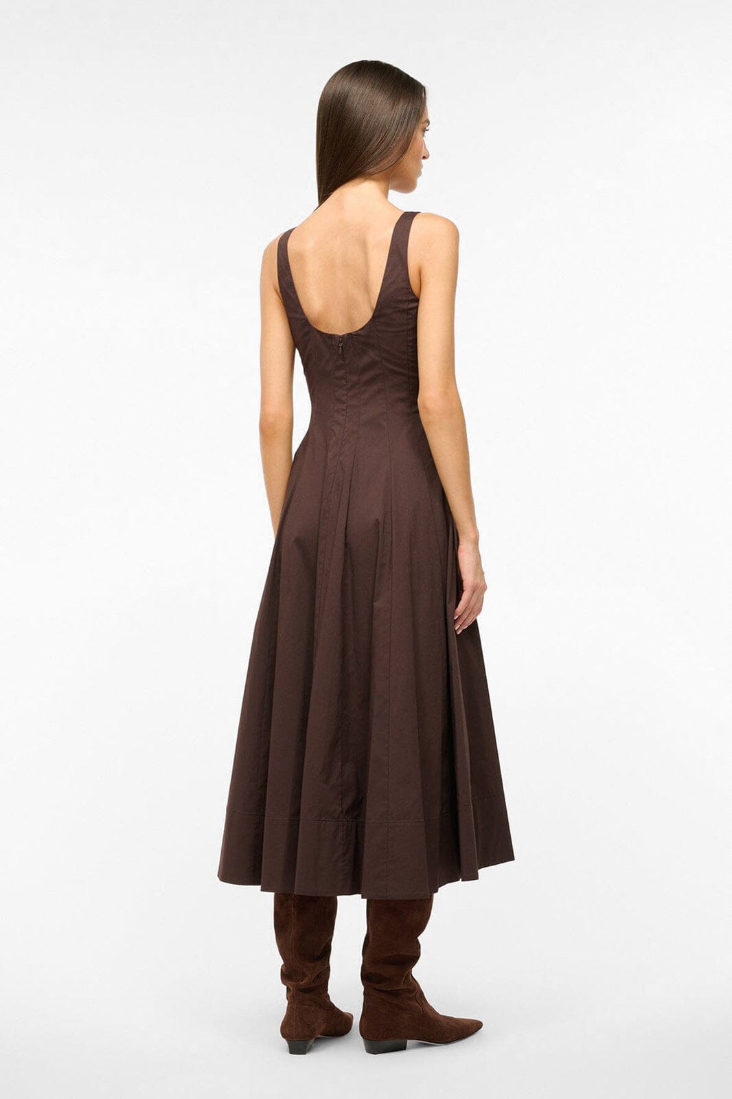 STAUD Clothing Wells Dress Earth 1