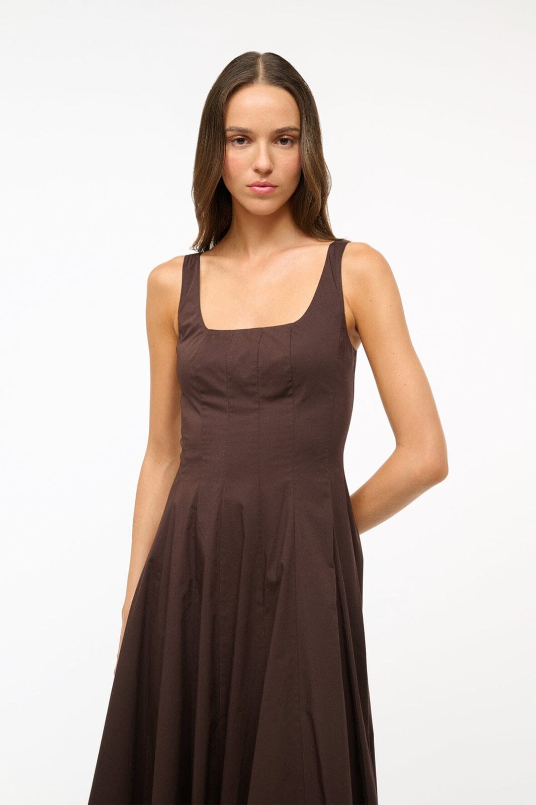 STAUD Clothing Wells Dress Earth 1