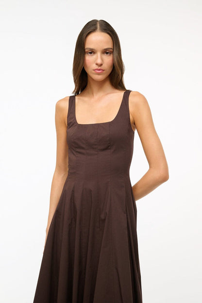 STAUD Clothing Wells Dress Earth 1