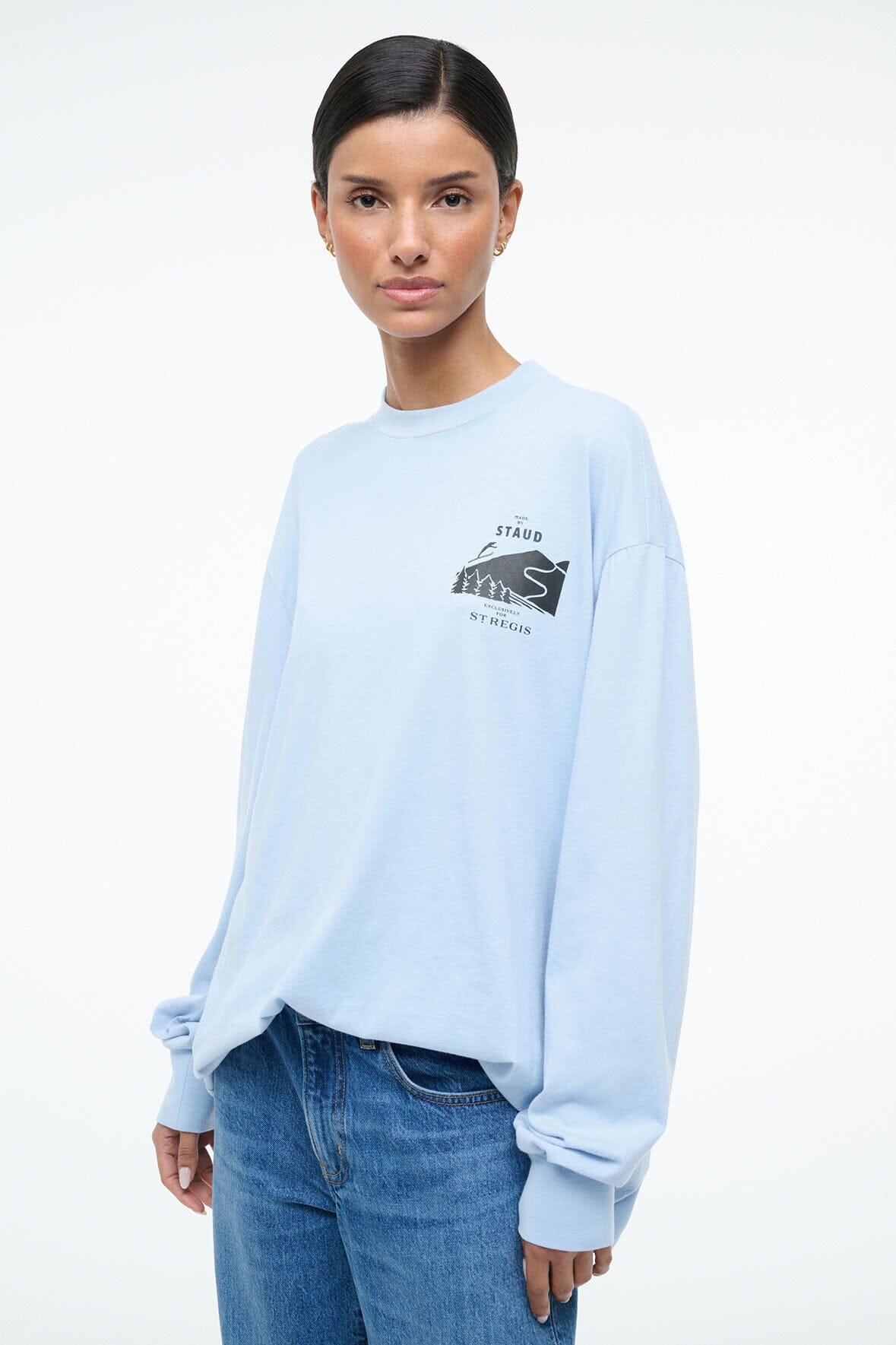 STAUD Clothing St Regis Long Sleeve Tee Glacier