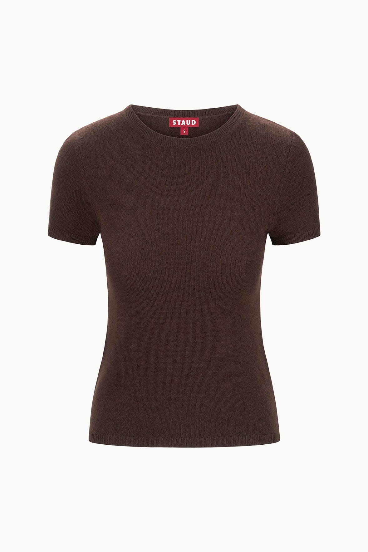 STAUD Clothing Easy Cashmere Tee Dark Chocolate