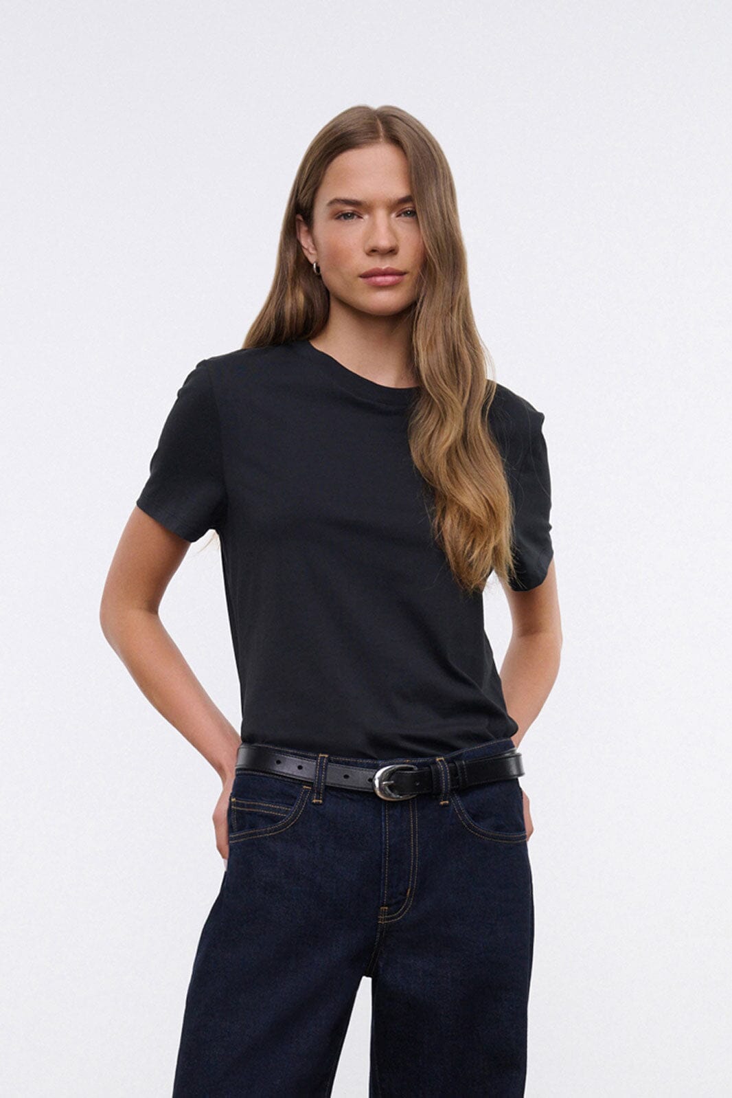 STAUD Clothing Crew Neck T Shirt - Black