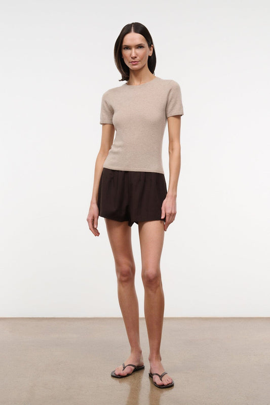 STAUD Clothing Easy Cashmere Tee Stone