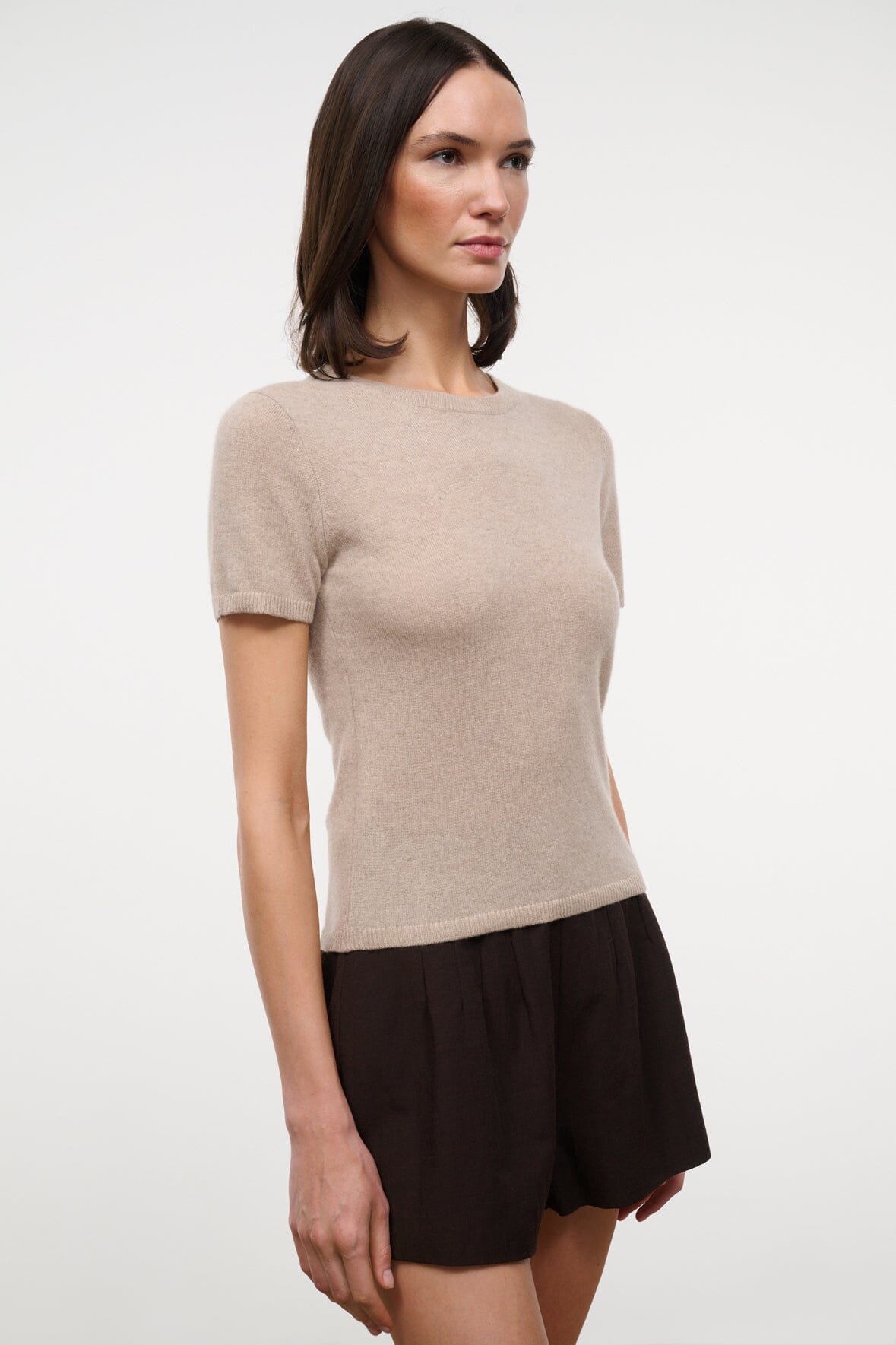 STAUD Clothing Easy Cashmere Tee Stone