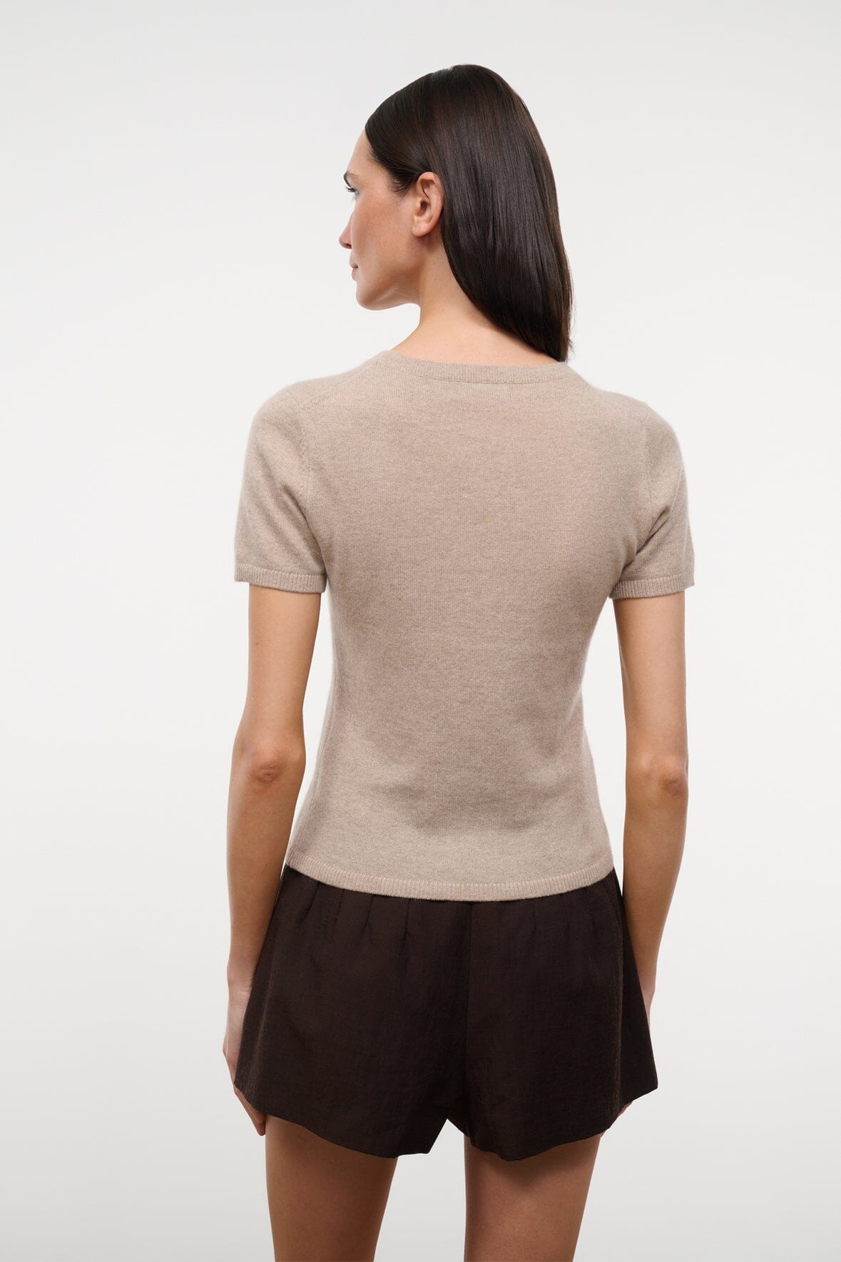 STAUD Clothing Easy Cashmere Tee Stone