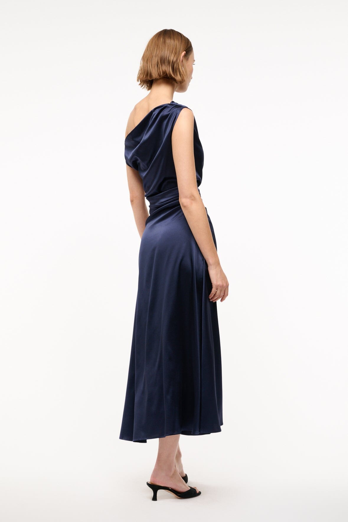 STAUD Dresses|Clothing Phare Silk Dress Navy