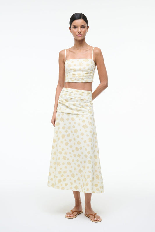 STAUD Sale Lorenzo Top Meringue Ditsy