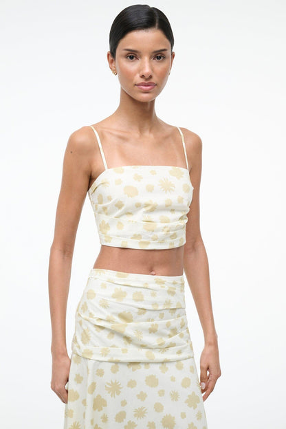 STAUD Sale Lorenzo Top Meringue Ditsy