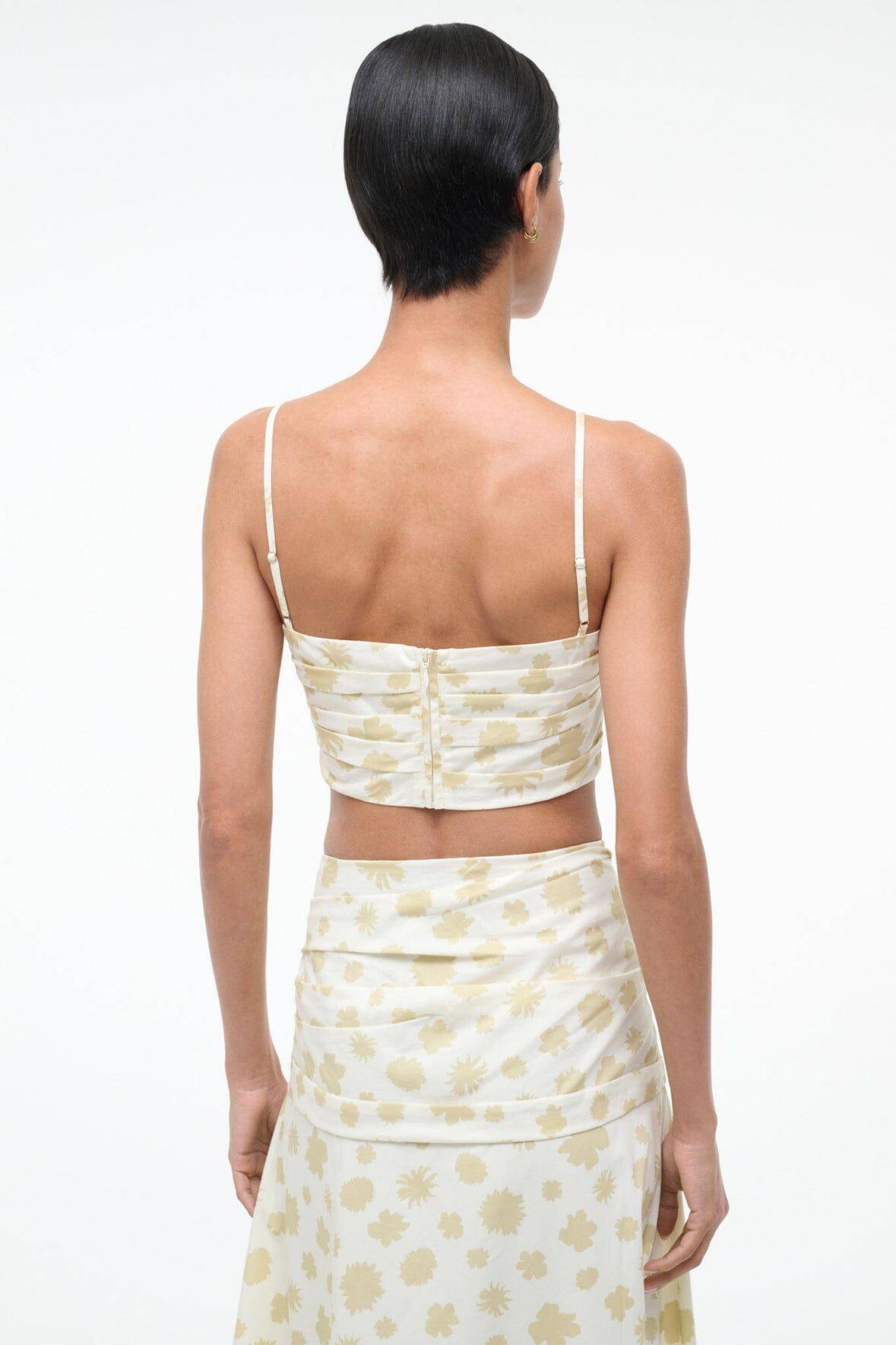 STAUD Sale Lorenzo Top Meringue Ditsy