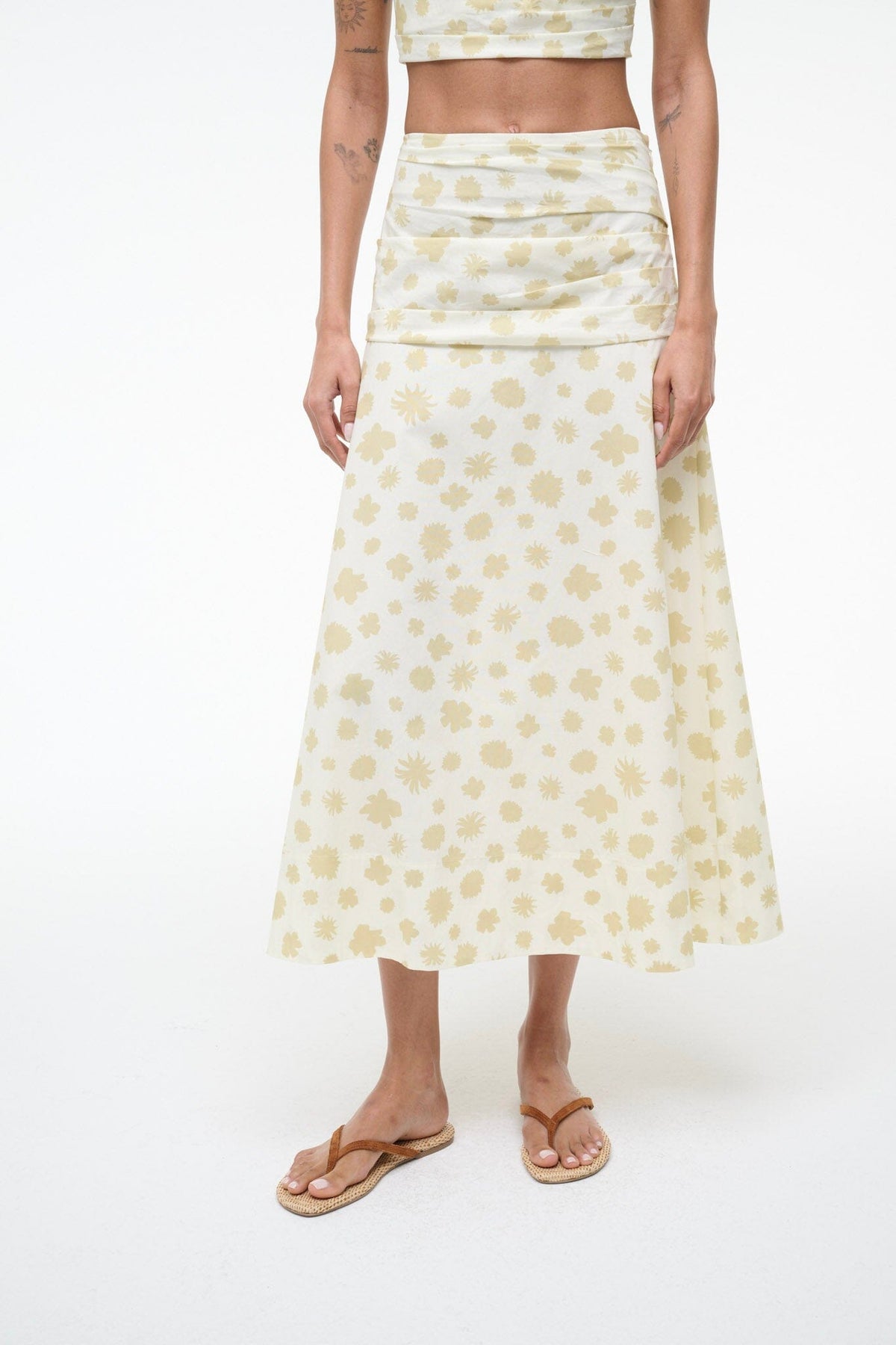 STAUD Sale Sol Skirt Meringue Ditsy