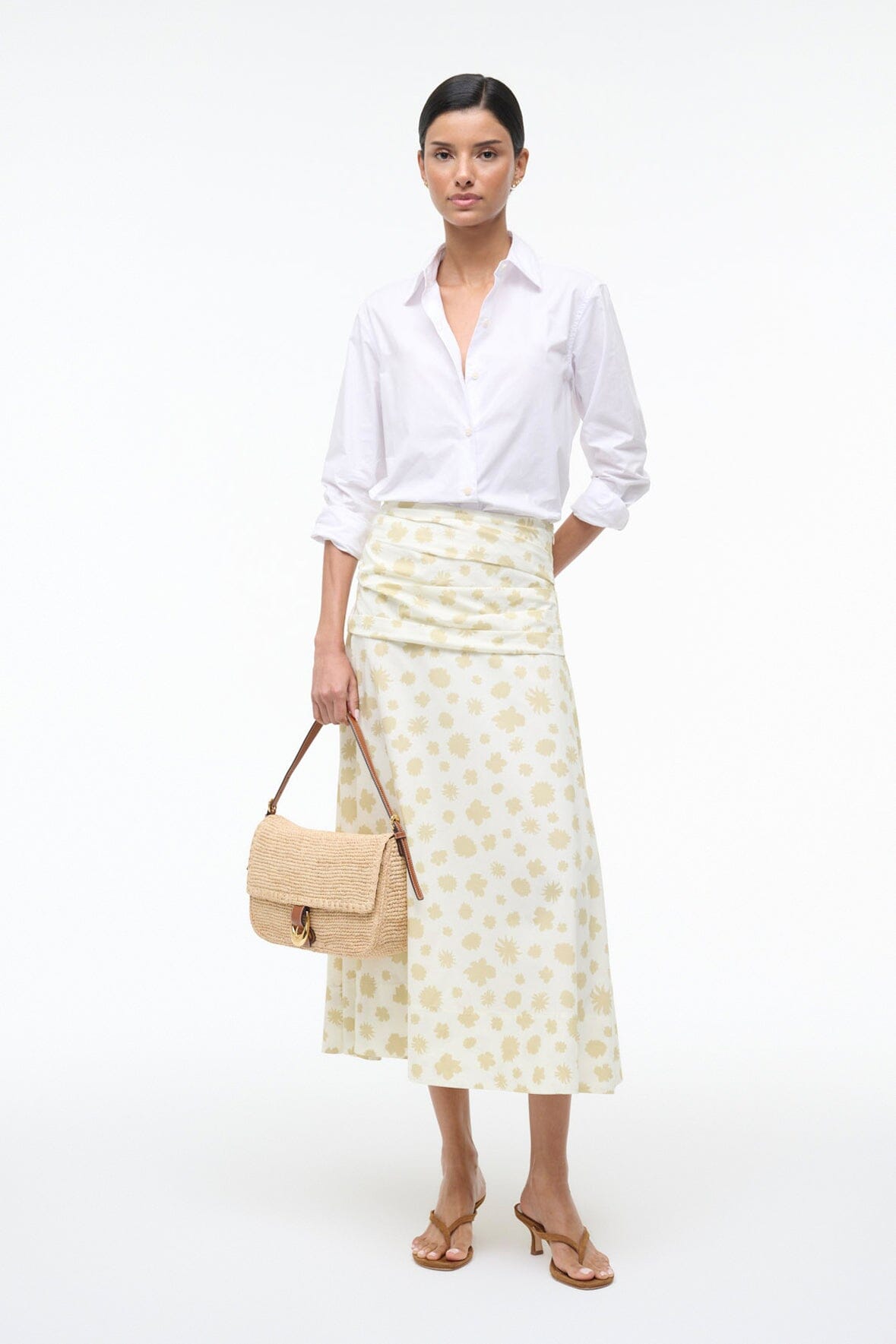 STAUD Sale Sol Skirt Meringue Ditsy