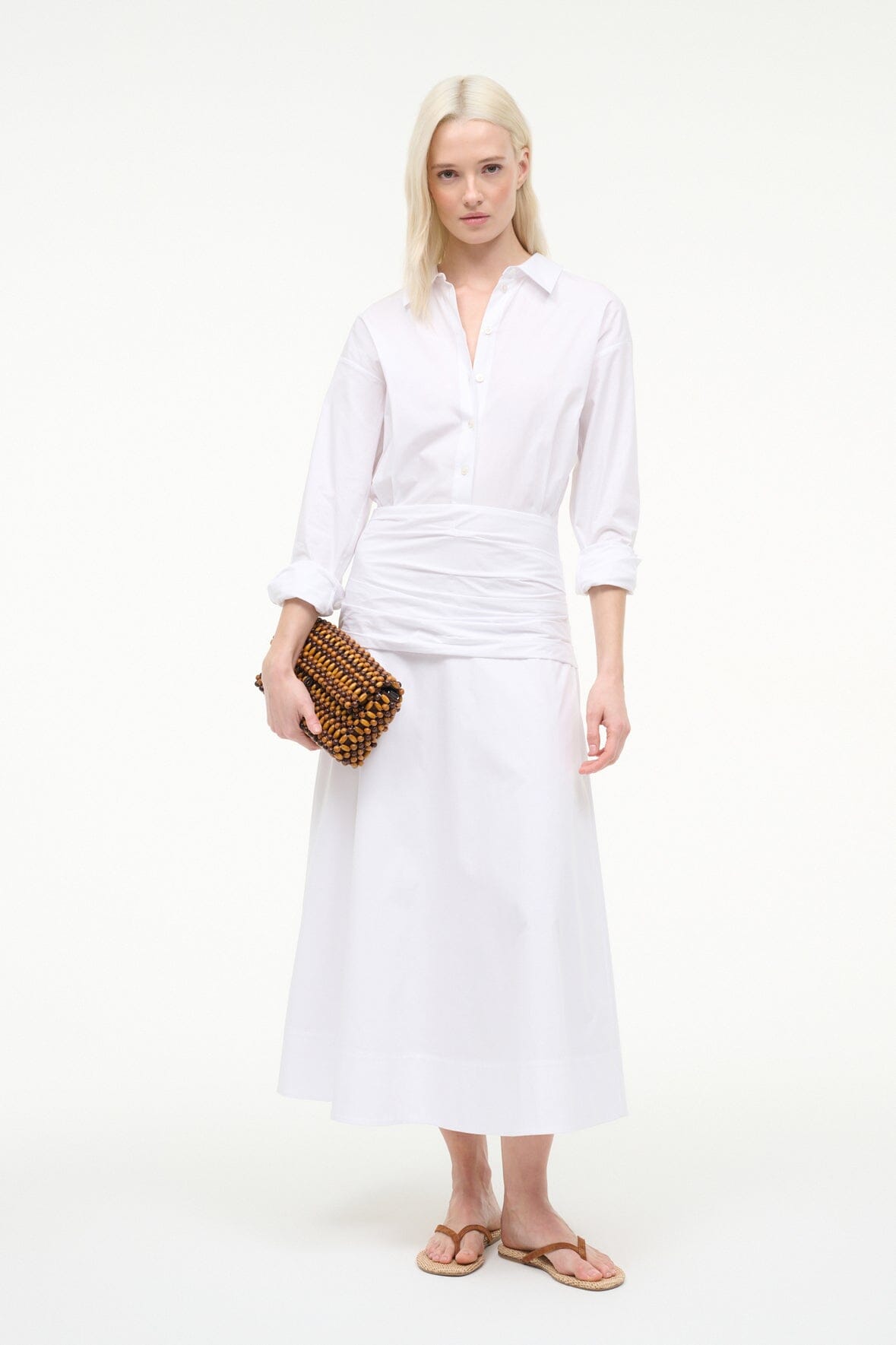 STAUD Sale Indya Dress White