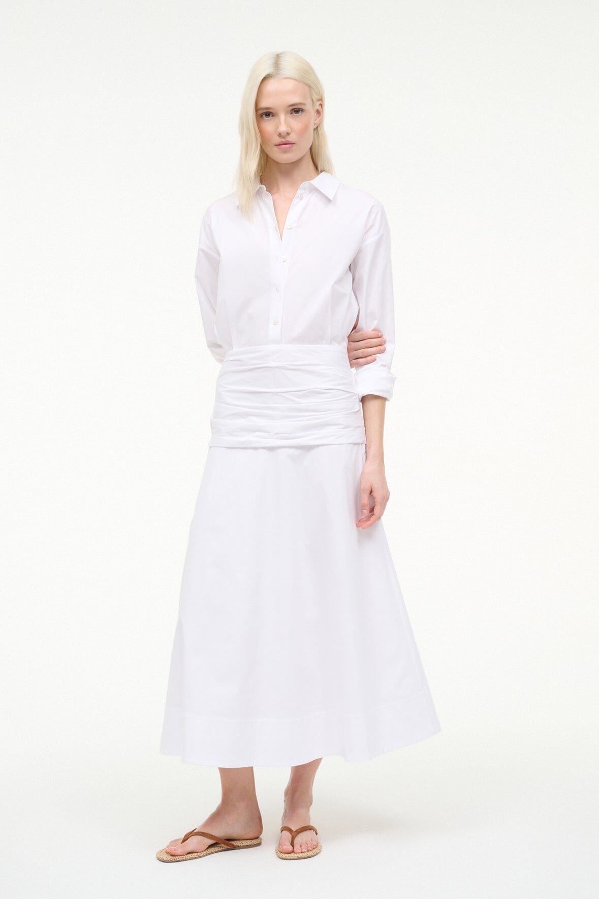 STAUD Sale Indya Dress White