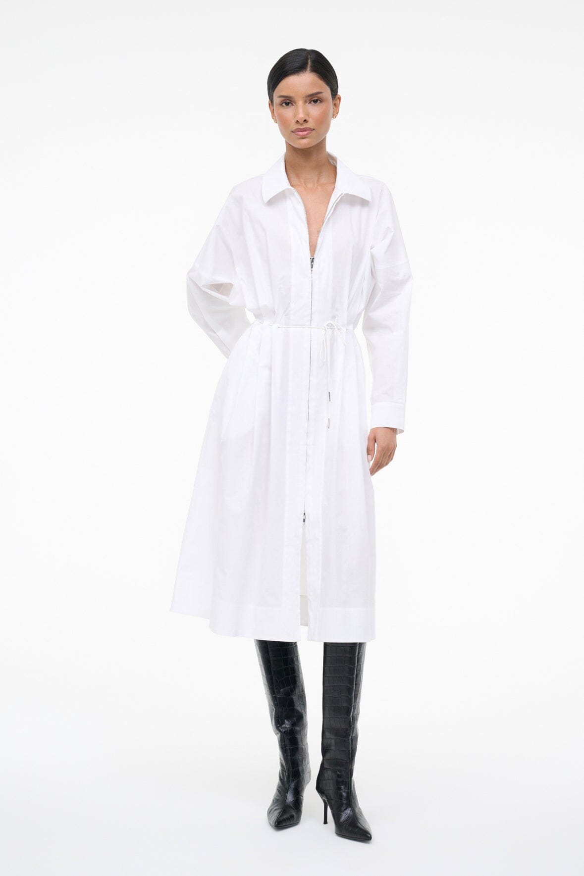 STAUD Sale Chi Midi Dress White