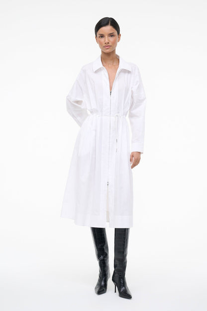 STAUD Sale Chi Midi Dress White