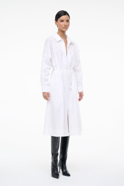 STAUD Sale Chi Midi Dress White