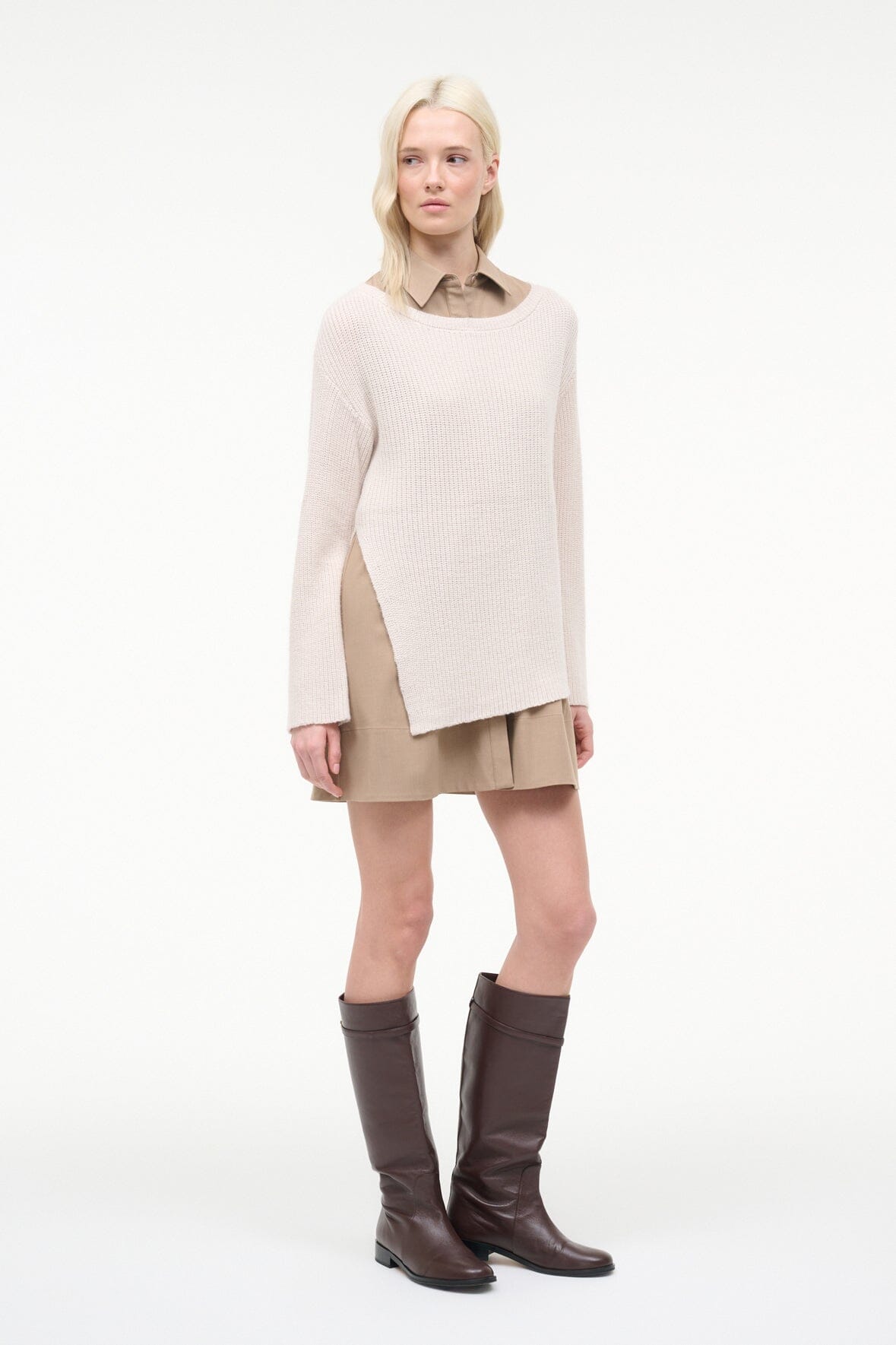 STAUD Sale Dane Dress Barley Ivory