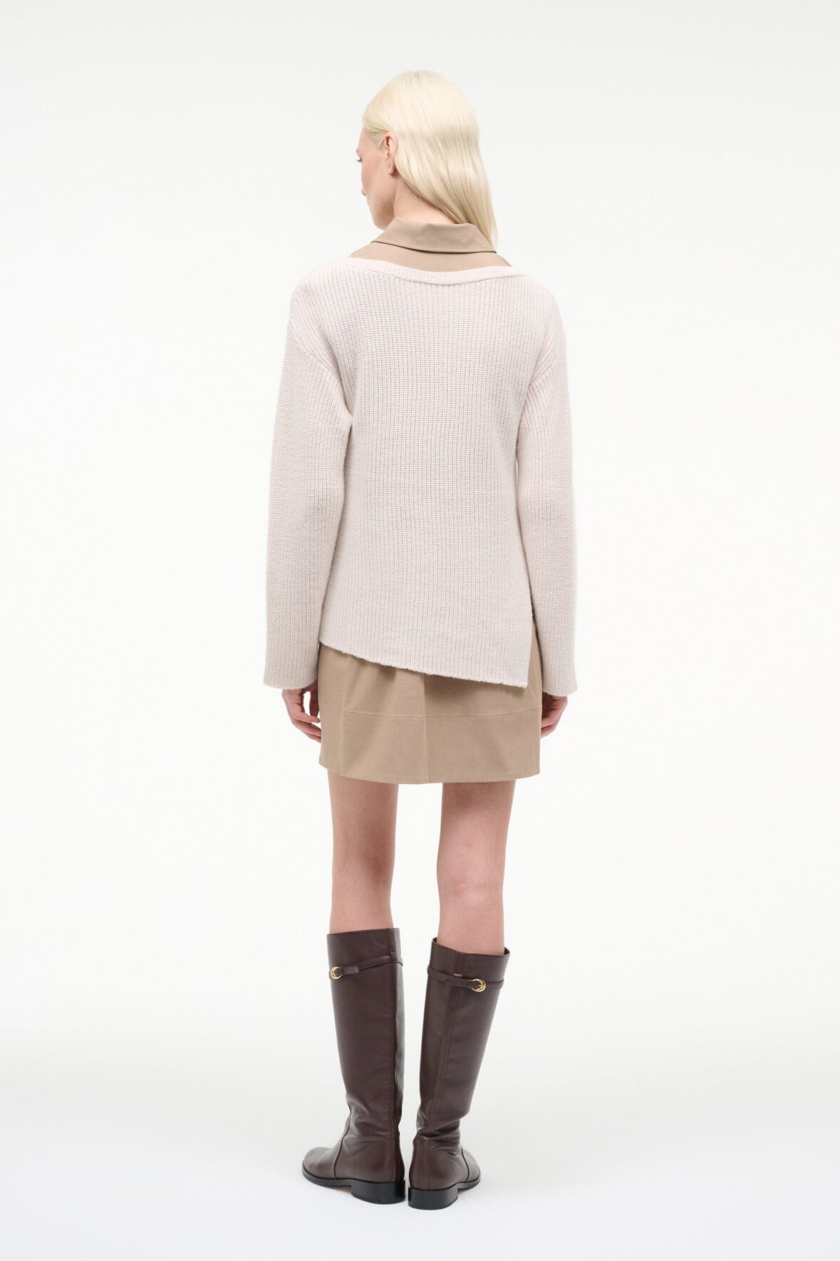 STAUD Sale Dane Dress Barley Ivory