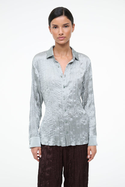 STAUD Sale Suki Shirt Silver Sage
