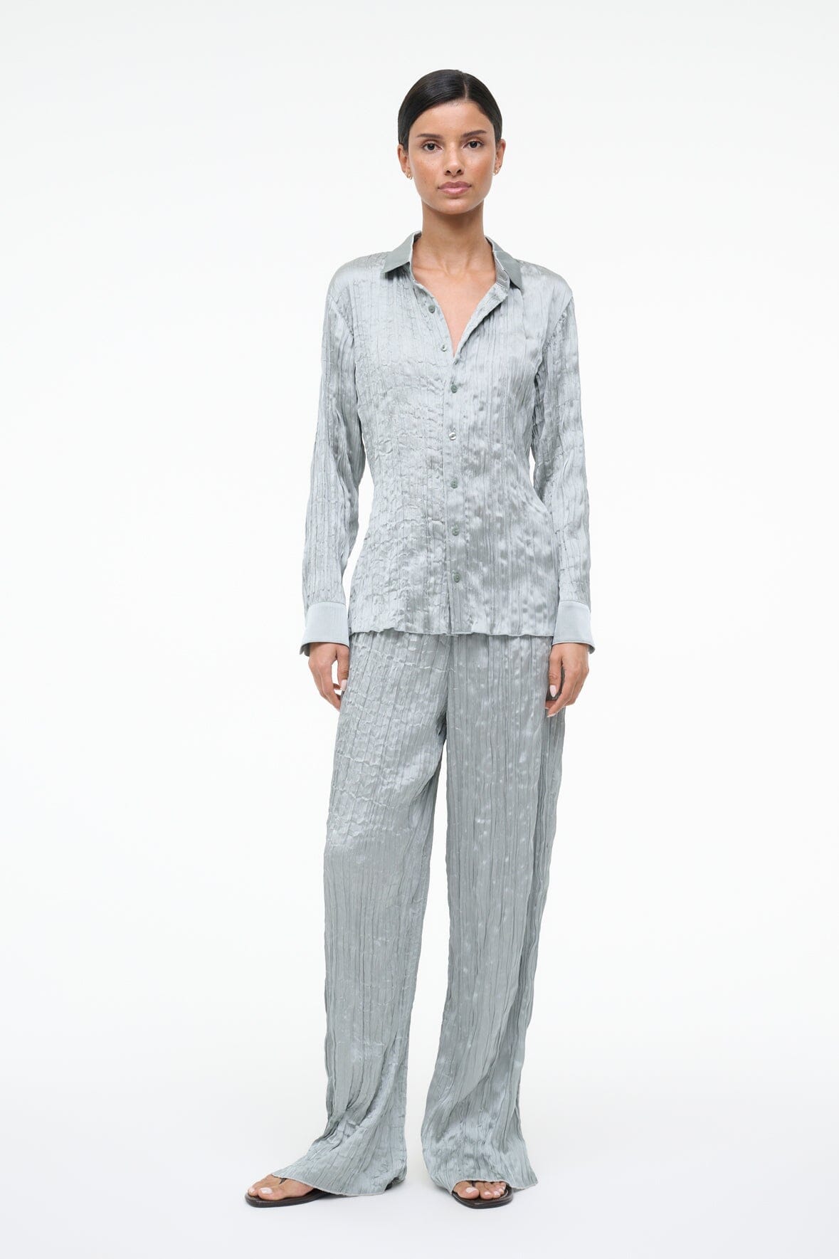STAUD Sale Suki Shirt Silver Sage