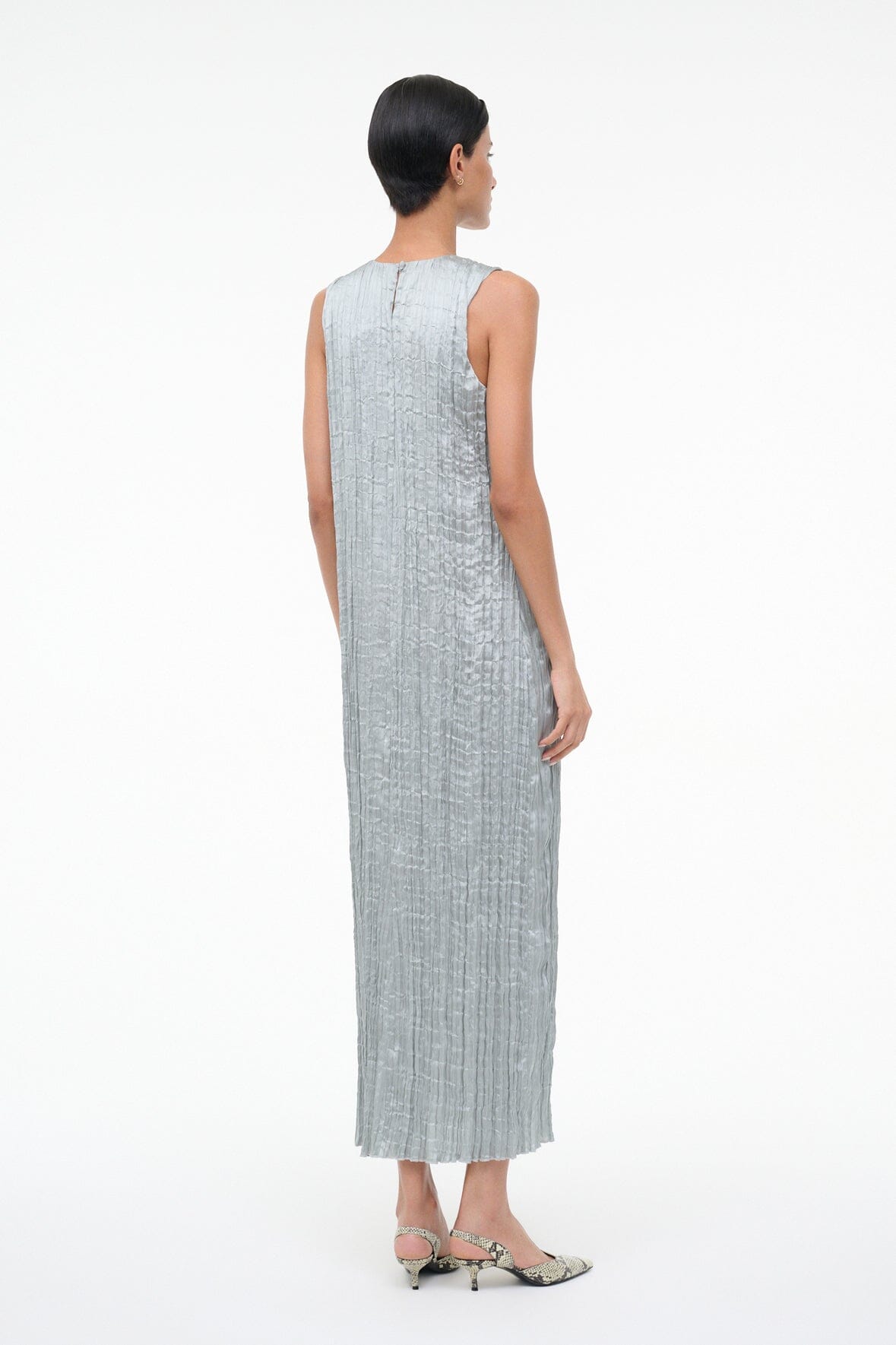 STAUD Sale Mizu Dress Silver Sage