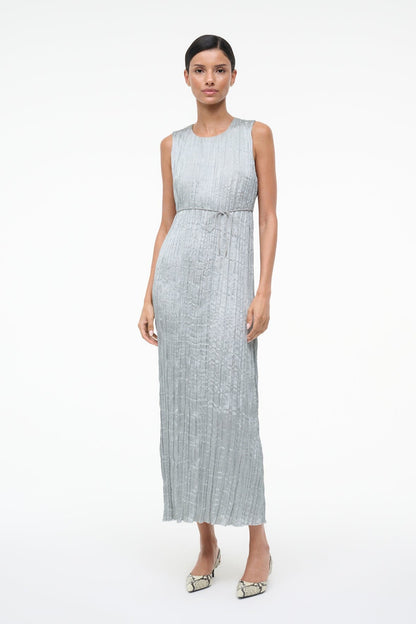 STAUD Sale Mizu Dress Silver Sage