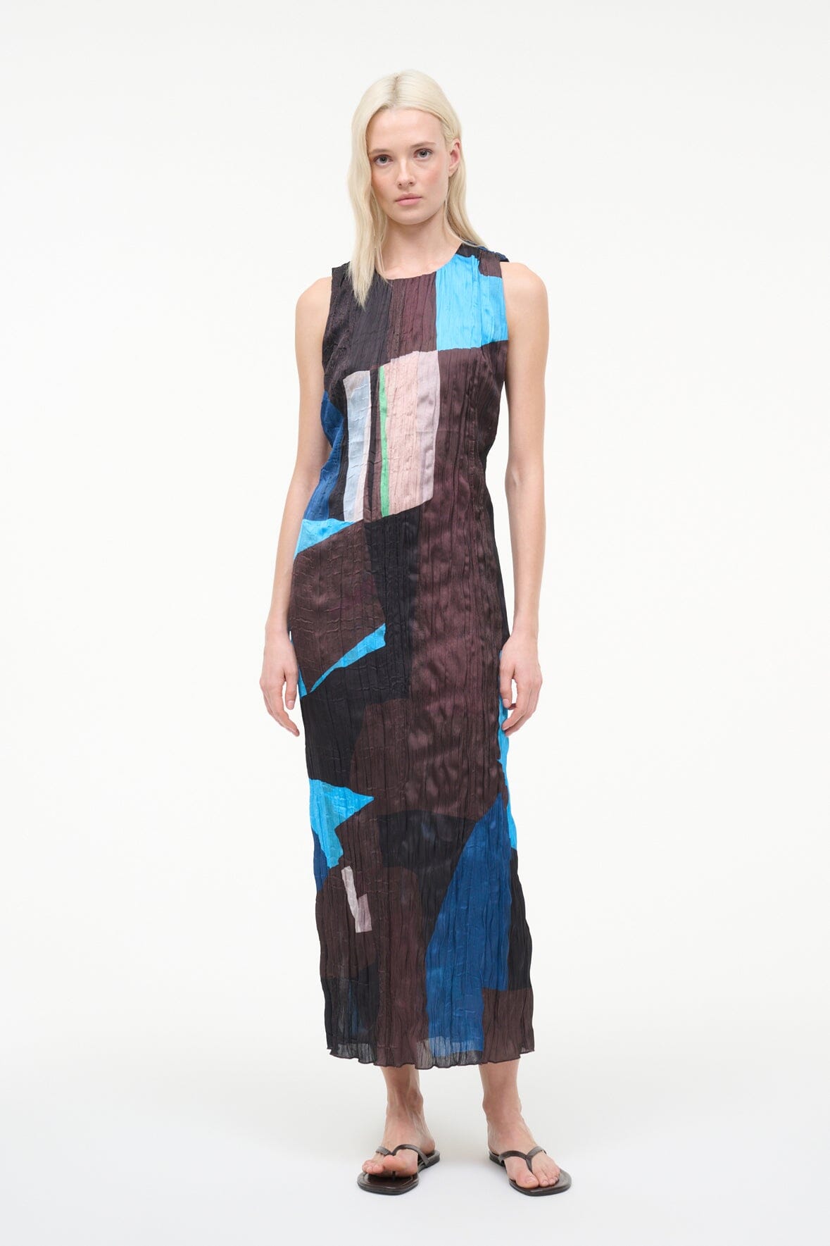 STAUD Sale Mizu Dress Blue Prism