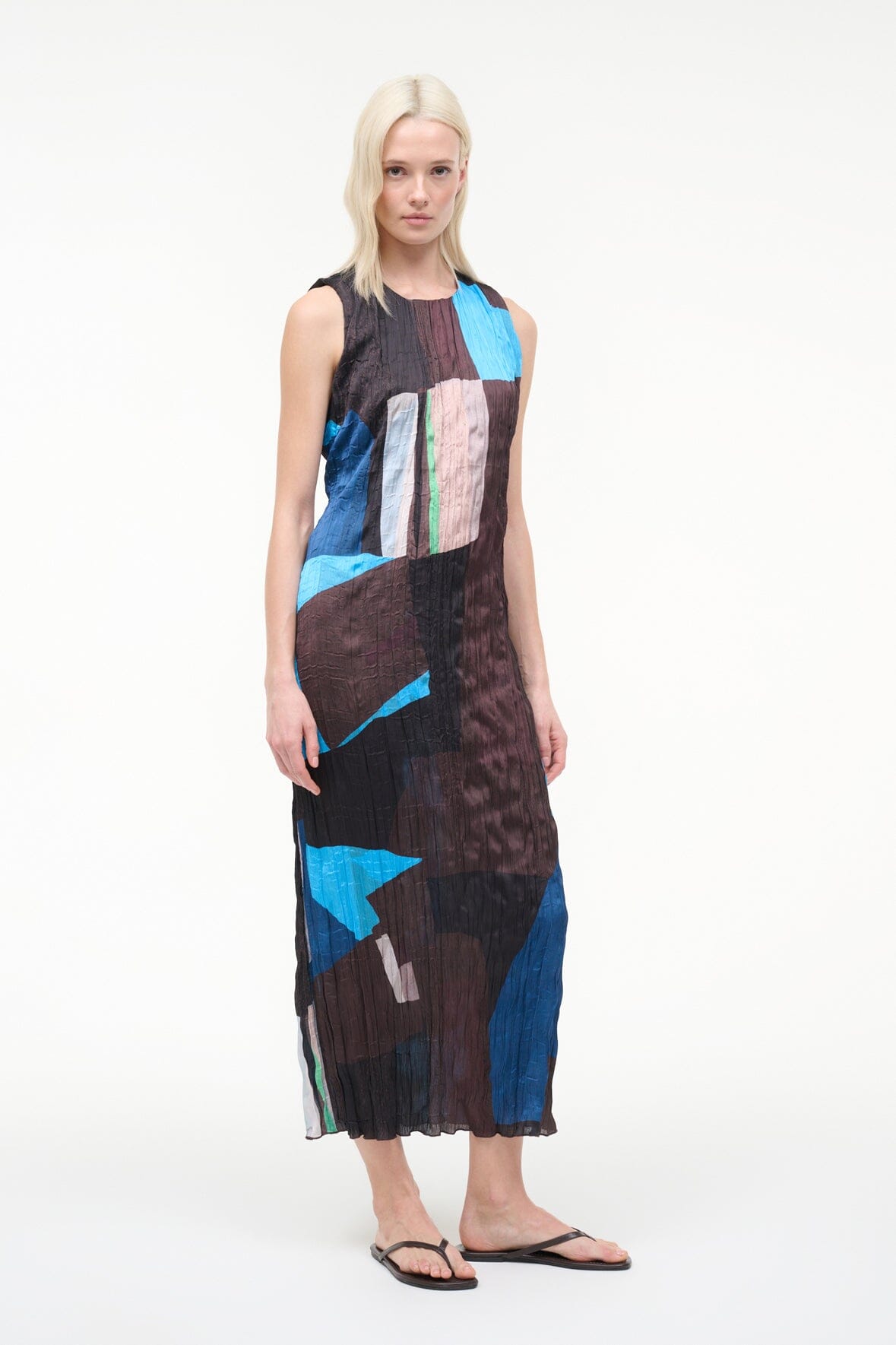 STAUD Sale Mizu Dress Blue Prism