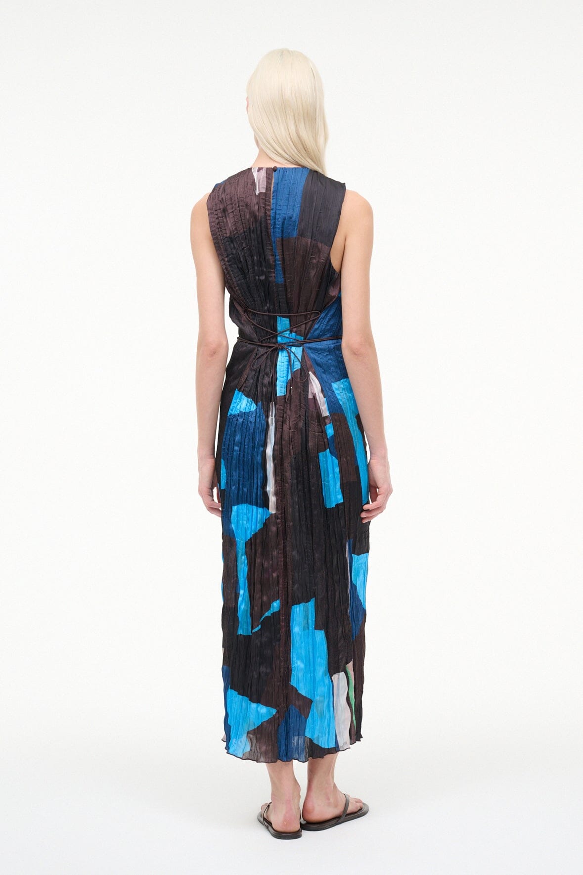 STAUD Sale Mizu Dress Blue Prism